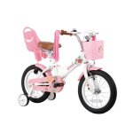 V�lo enfant 14 pouces stitch little daisy pour filles de 3 a 5 ans, bicyclette avec roulettes, panier ...