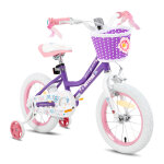 V�lo enfant fille 14 pouces joystar angel stabilisateurs panier violet