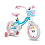 V�lo enfant fille 16 pouces joystar angel stabilisateurs panier bleu