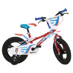 Vlo enfant garon 16 pouces freins sur le guidon rouge blanco bleu - blanc - vlo loisir - asphalte