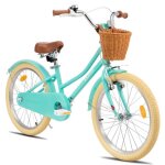 V�lo enfant keano marigold 20 pouces, avec roulettes stabilisatrices amovibles, panier, vert