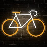 Vélo enseigne lumineuse, bike neon mural decoration pour bar club party boutique pub garage magasin, ... Vélo enseigne lumineuse, bike neon mural decoration pour bar club party boutique pub garage magasin, ...