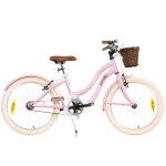 V�lo pour fille - dino bikes - aurelia r�tro - 20 pouces - panier effet rotin - freins v - brake