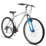 V�lo vtt 26 pouces 18 vitesses hiland acier haute r�sistance hardtail v - brake agave homme femme gris ...