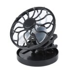 Ventilateur solaire a cellules de refroidissement, panneau d'�nergie solaire a clip, pour camping randonn�e ...