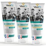 Veofit 3 gels conducteur electrostimulateur 250ml eucalyptus made in france pour ceinture abdominale ...