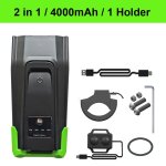 Vert 1 pied - lampe torche led pour vlo, feu clignotant pour cycles t6, avec ordinateur de bord, usb, ...