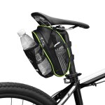 Vert - sac de selle de vlo rflchissant, avec pochette pour bouteille d'eau, pour vtt, accessoires ...