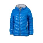 Veste duvet a capuche - doudoune anorak femme - jn1059 - bleu