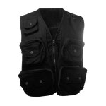 Veste de peche en filet photo pour homme noir