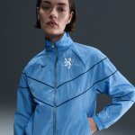 Veste tiss�e anti - uv nike football pays - bas windrunner pour femme - bleu