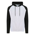 Veste zipp�e a capuche baseball homme - jh063 - gris clair et noir
