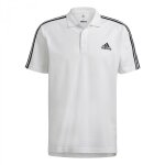 Vetements: polo adidas essentials aeroready pique logo 3 bandes blanc noir - taille - s