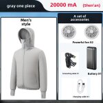 Vêtement de protection contre le soleil pour couple nouvelle mode vêtement d'extérieur avec ventilateur ... Vêtement de protection contre le soleil pour couple nouvelle mode vêtement d'extérieur avec ventilateur ...