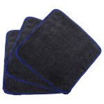 Vhbw 3x chiffons d'entretien pour voiture, motocycle - chiffons en microfibre 40 x 40 cm, lavables, rutilisab ...