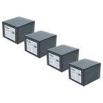 Vhbw 4x batterie de bord compatible avec voitures jouets caravane, bateau, camping - car (6ah, 12v, agm), ...