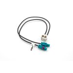 Vhbw adaptateur d'antenne double fakra (b) compatible avec audi / vw rcd 310, rcd310, rcd500 autoradio ...