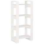 Vidaxl biblioth�que / s�parateur de pi�ce blanc 60x35x125 cm bois massif