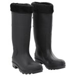 Vidaxl bottes de pluie avec chaussettes amovibles noir taille 39 pvc Vidaxl bottes de pluie avec chaussettes amovibles noir taille 39 pvc