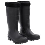 Vidaxl bottes de pluie avec chaussettes amovibles noir taille 43 pvc Vidaxl bottes de pluie avec chaussettes amovibles noir taille 43 pvc