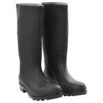 Vidaxl bottes de pluie noir taille 45 pvc