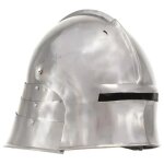 Vidaxl casque de chevalier m�di�val antique pour gn argent� acier