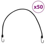 Vidaxl cordes elastiques avec bandes r�fl�chissantes et crochets 50pcs