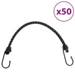 Vidaxl cordes elastiques avec bandes rflchissantes et crochets 50pcs