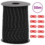 Vidaxl corde de haubanage de tente avec bandes r�fl�chissantes et cl�s