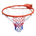 Vidaxl ensemble de panier de basket - ball avec filet orange 45 cm
