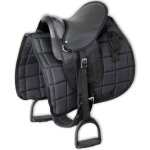 Vidaxl ensemble de selle pony 10  noir