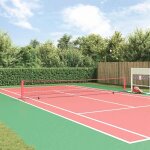 Vidaxl filet de tennis noir et rouge 595 x 90, 5 x 87 cm polyester