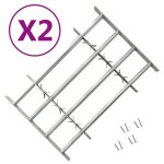 Vidaxl grilles r�glables de s�curit� de fen�tres 2 pcs 1000 - 1500 mm