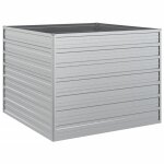 Vidaxl lit sur�lev� de jardin 100x100x77 cm acier galvanis� argent�