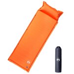 Vidaxl matelas de camping autogonflant avec oreiller 1 personne orange