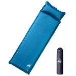 Vidaxl matelas de camping autogonflant oreiller 1 personne turquoise