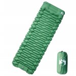 Vidaxl matelas de camping autogonflant avec oreiller 1 personne vert