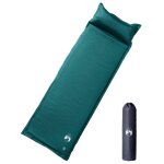 Vidaxl matelas de camping autogonflant avec oreiller 1 personne vert