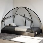 Vidaxl moustiquaire mongole avec portes 220 maille noir 200x120x130 cm