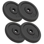 Vidaxl plaque de poids 4 pcs 4x5 kg fonte