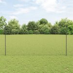 Vidaxl poteaux de cl�ture 44 pcs u - channel gris 200 cm acier
