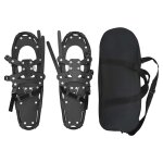 Vidaxl raquettes a neige 3 en 1 avec b�tons de randonn�e noir