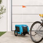 Vidaxl remorque de vélo pour animaux de compagnie bleu et noir Vidaxl remorque de vélo pour animaux de compagnie bleu et noir