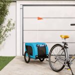 Vidaxl remorque de vélo pour animaux de compagnie bleu et noir Vidaxl remorque de vélo pour animaux de compagnie bleu et noir