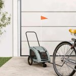 Vidaxl remorque de vélo pour animaux de compagnie gris Vidaxl remorque de vélo pour animaux de compagnie gris