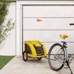 Vidaxl remorque de vélo pour animaux de compagnie jaune Vidaxl remorque de vélo pour animaux de compagnie jaune