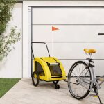 Vidaxl remorque de vélo pour animaux de compagnie jaune Vidaxl remorque de vélo pour animaux de compagnie jaune