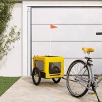 Vidaxl remorque de vélo pour animaux de compagnie jaune et noir Vidaxl remorque de vélo pour animaux de compagnie jaune et noir