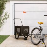Vidaxl remorque de vlo pour animaux de compagnie noir