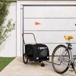 Vidaxl remorque de vélo pour animaux de compagnie noir Vidaxl remorque de vélo pour animaux de compagnie noir
